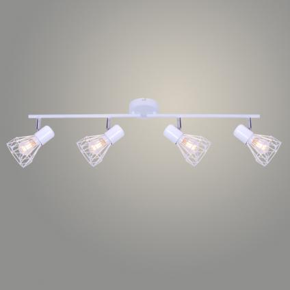 Спот G87252/4WH WT+CR белый/хром 4x60W E27 L770 h80
